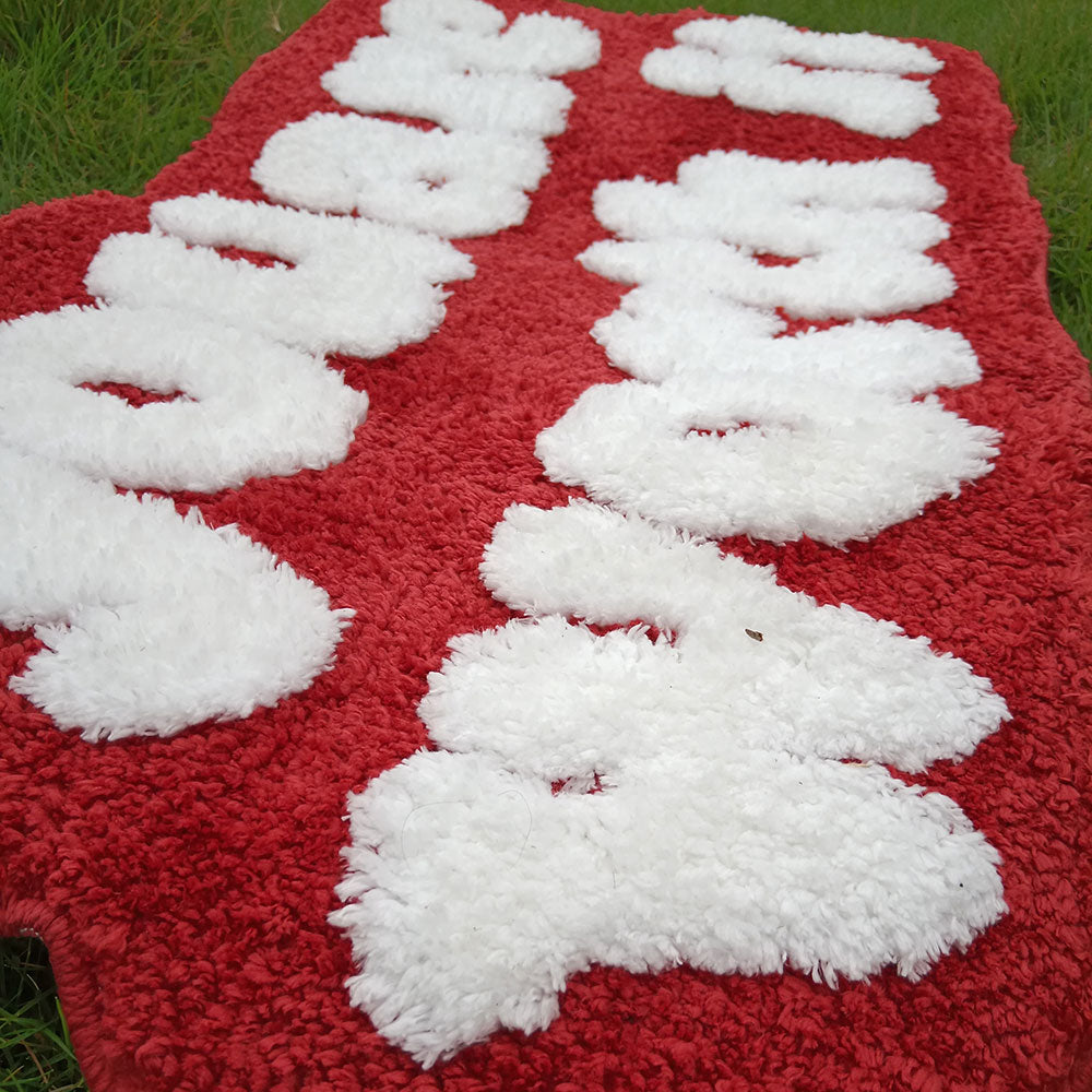 Letter "You Are Worth It" Tufted Rug